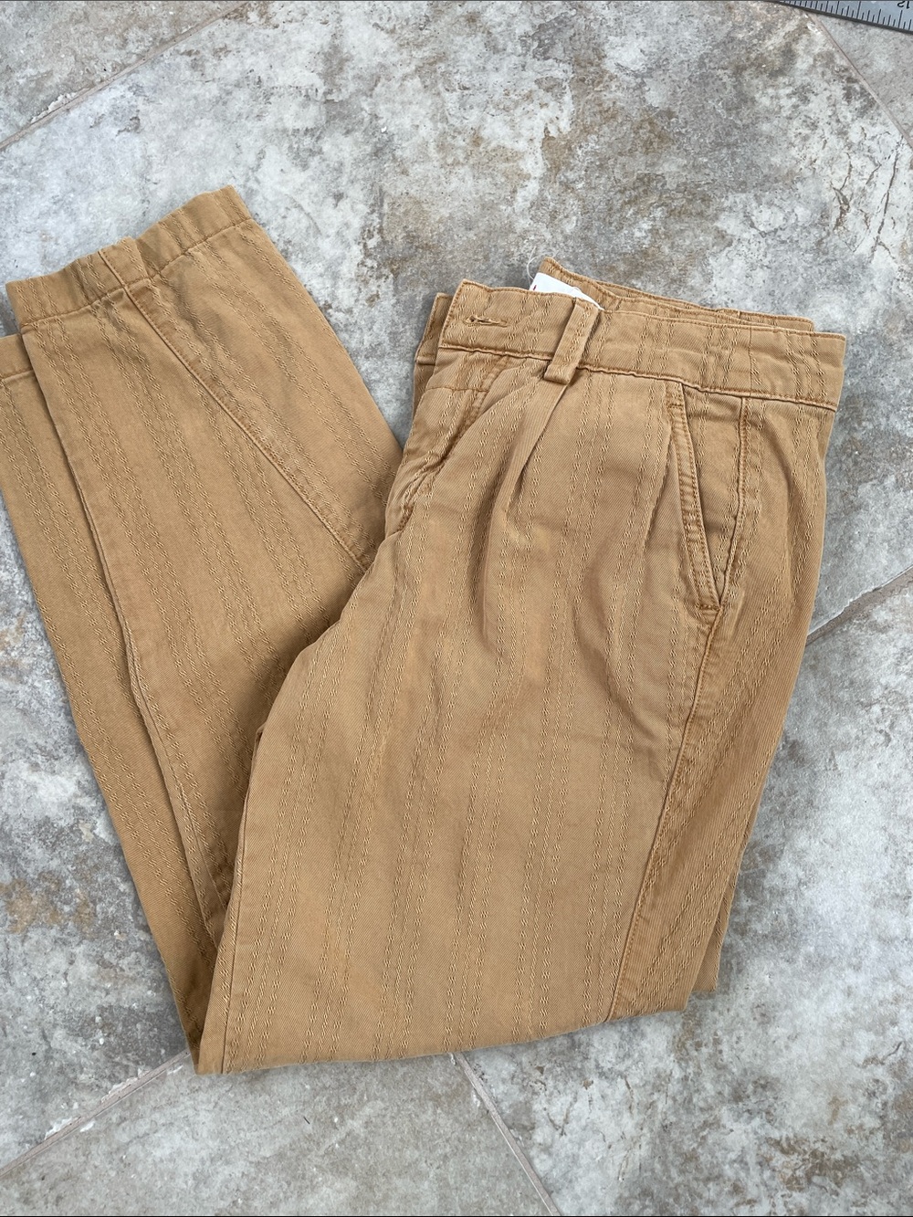 Anthropologie Scout Dark Mustard Textured Pants